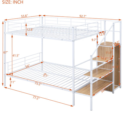 Bunk Bed With Lateral Storage Ladder And Wardrobe - The Sleep Loft - Online Mattress Showroom NYC