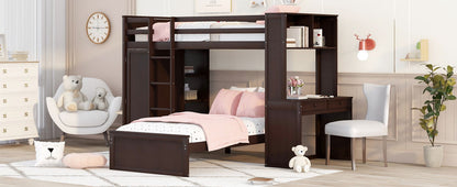 Loft Bed With A Stand Alone Bed, Shelves, Desk, And Wardrobe - The Sleep Loft - Online Mattress Showroom NYC