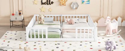 Double Floor Bed With Fence, Guardrails, Without Door - The Sleep Loft - Online Mattress Showroom NYC