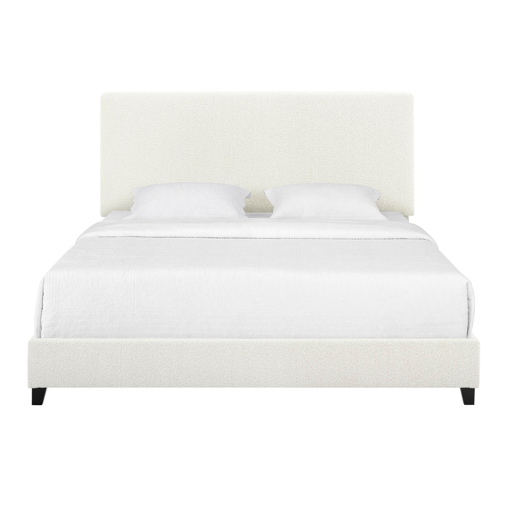 Boucle Upholstered Platform Bed - The Sleep Loft - Online Mattress Showroom NYC