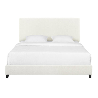 Boucle Upholstered Platform Bed - The Sleep Loft - Online Mattress Showroom NYC