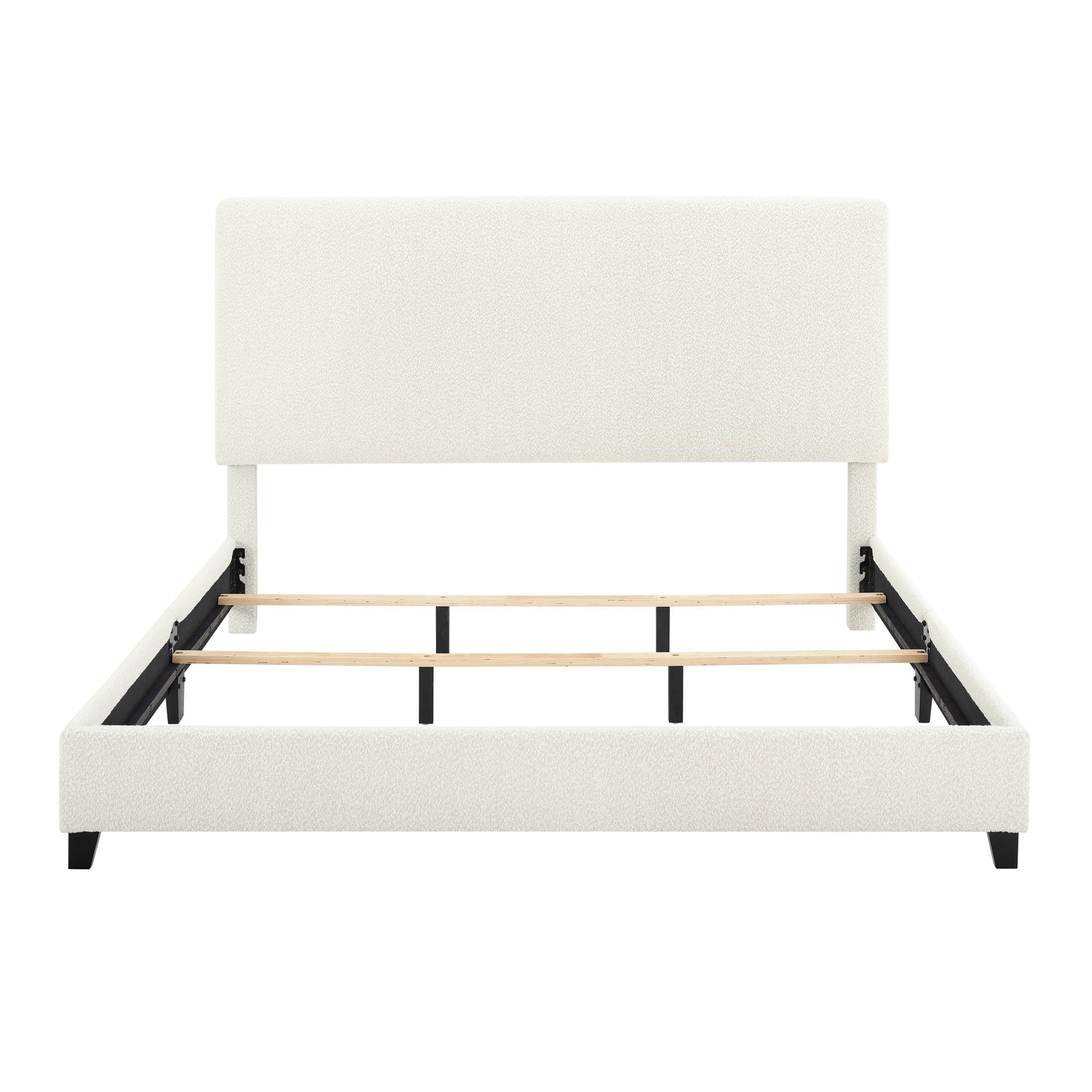 Boucle Upholstered Platform Bed - The Sleep Loft - Online Mattress Showroom NYC