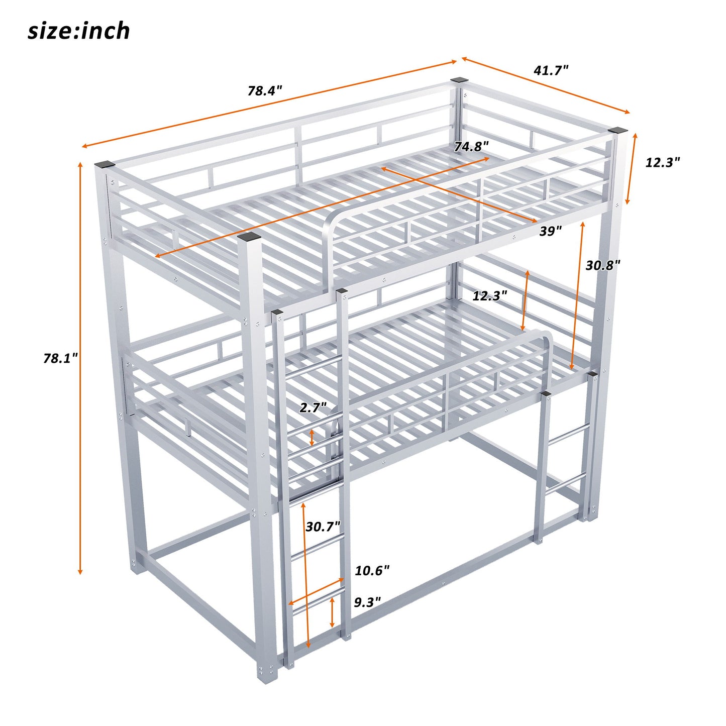 Triple Bunk Bed With Sturdy Construction And Space Saving Design - The Sleep Loft - Online Mattress Showroom NYC