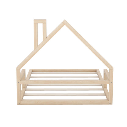 Elegant Floor Bed With House Shaped Headboard - The Sleep Loft - Online Mattress Showroom NYC
