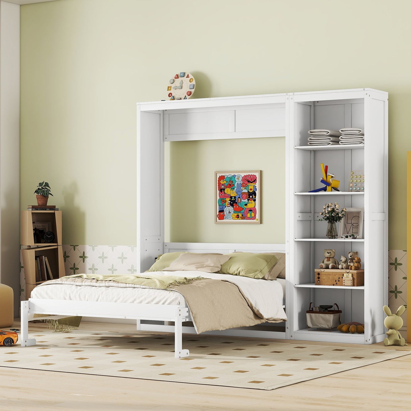 Murphy Wall Bed With Shelves - The Sleep Loft - Online Mattress Showroom NYC