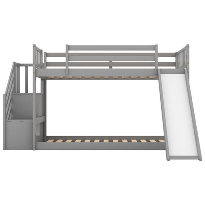Bunk Bed With Convertible Slide And Stairway - The Sleep Loft - Online Mattress Showroom NYC