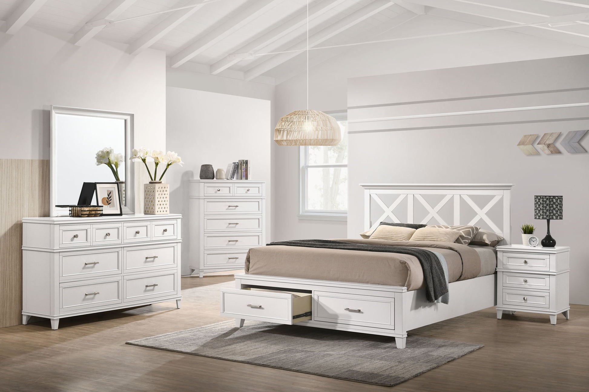 3 Drawer Nightstand With USB - The Sleep Loft - Online Mattress Showroom NYC