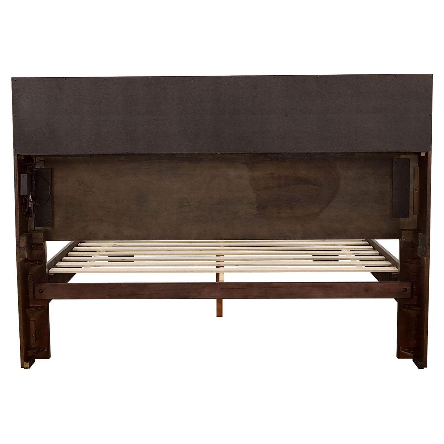 Ardino - California King Bed With Bookcase Headboard - Cappuccino - The Sleep Loft - Online Mattress Showroom NYC