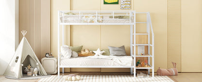 Bunk Bed With Lateral Storage Ladder And Wardrobe - The Sleep Loft - Online Mattress Showroom NYC