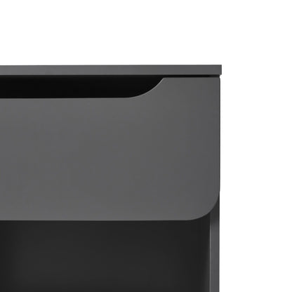 Modern Minimalist 1 Drawer Nightstand With Cubby - The Sleep Loft - Online Mattress Showroom NYC