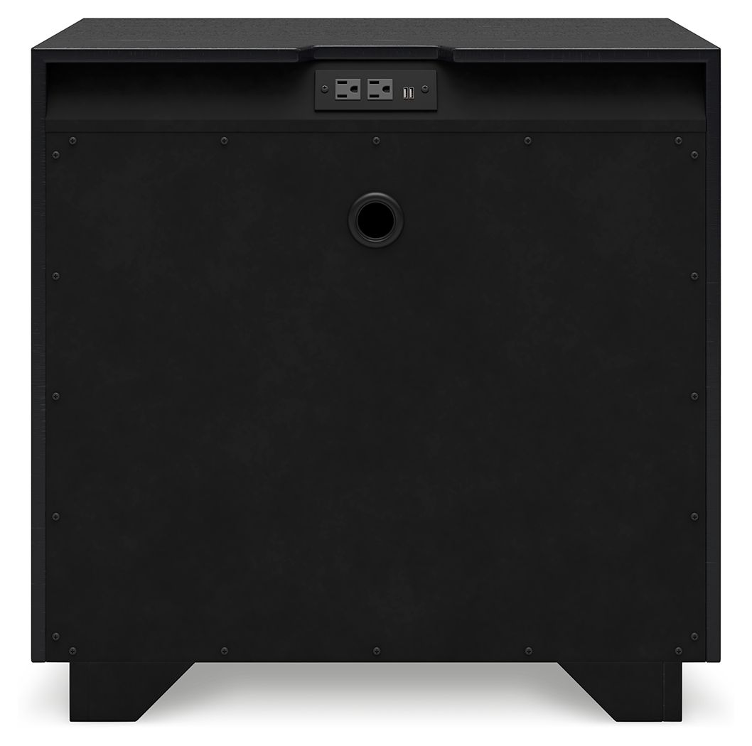 Londer - Two Drawer Night Stand - Black - The Sleep Loft - Online Mattress Showroom NYC