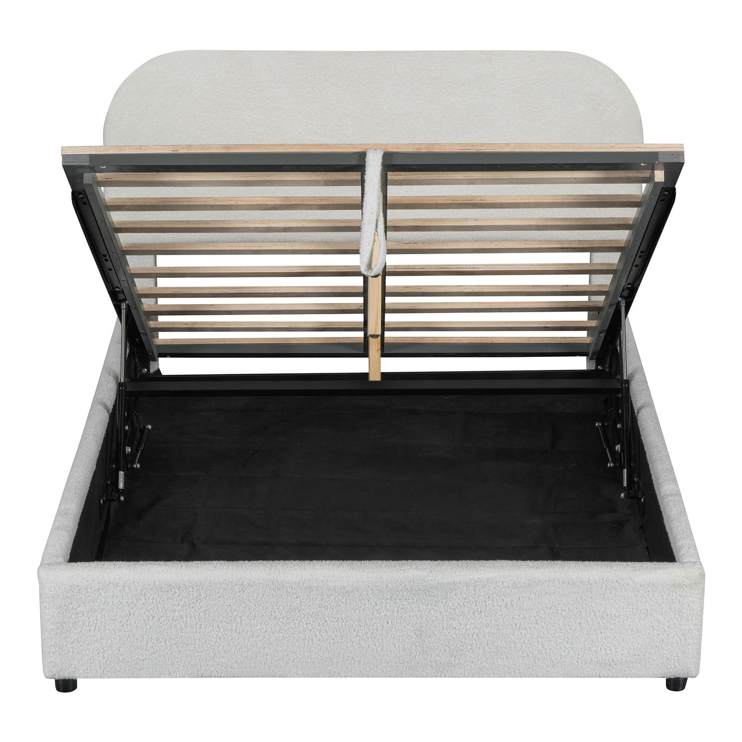 Upholstered Platform Bed With Hydraulic Storage System - The Sleep Loft - Online Mattress Showroom NYC