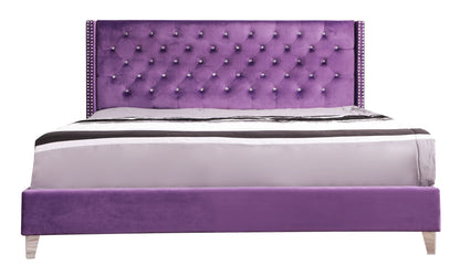 Upholstered Nailhead Trim Chic Bed - The Sleep Loft - Online Mattress Showroom NYC