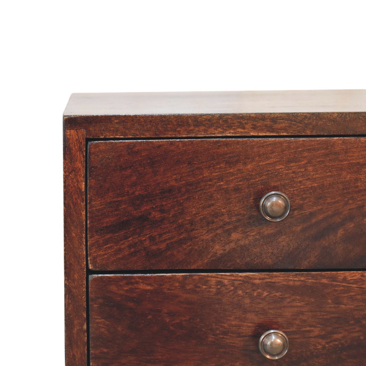 Mini 2 Drawer Nightstand - Walnut - The Sleep Loft - Online Mattress Showroom NYC
