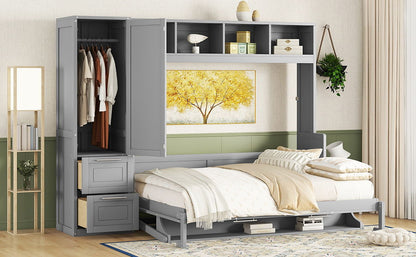 Murphy Wall Bed With Closet And Drawers - The Sleep Loft - Online Mattress Showroom NYC