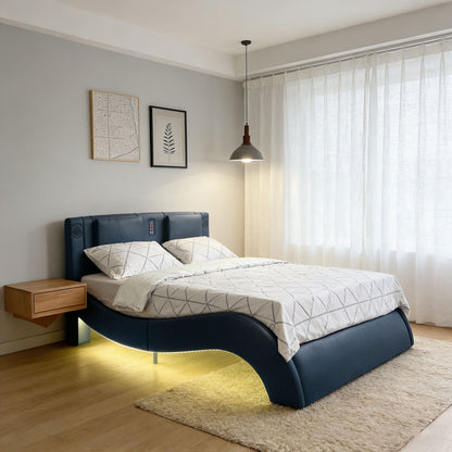 Platform Bed Frame With LED Lighting, tooth Music, Vibration Massage - The Sleep Loft - Online Mattress Showroom NYC