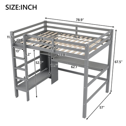 Loft Bed With Built In Desk And Multifunction Shelves - The Sleep Loft - Online Mattress Showroom NYC