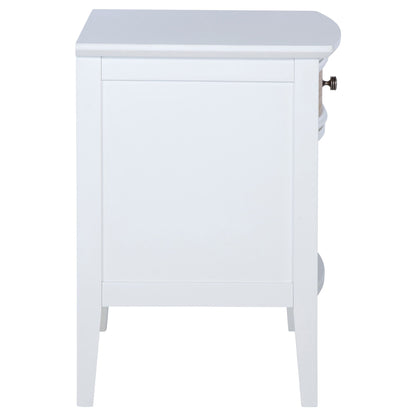 Talia - 1 Drawer Nightstand - White - The Sleep Loft - Online Mattress Showroom NYC