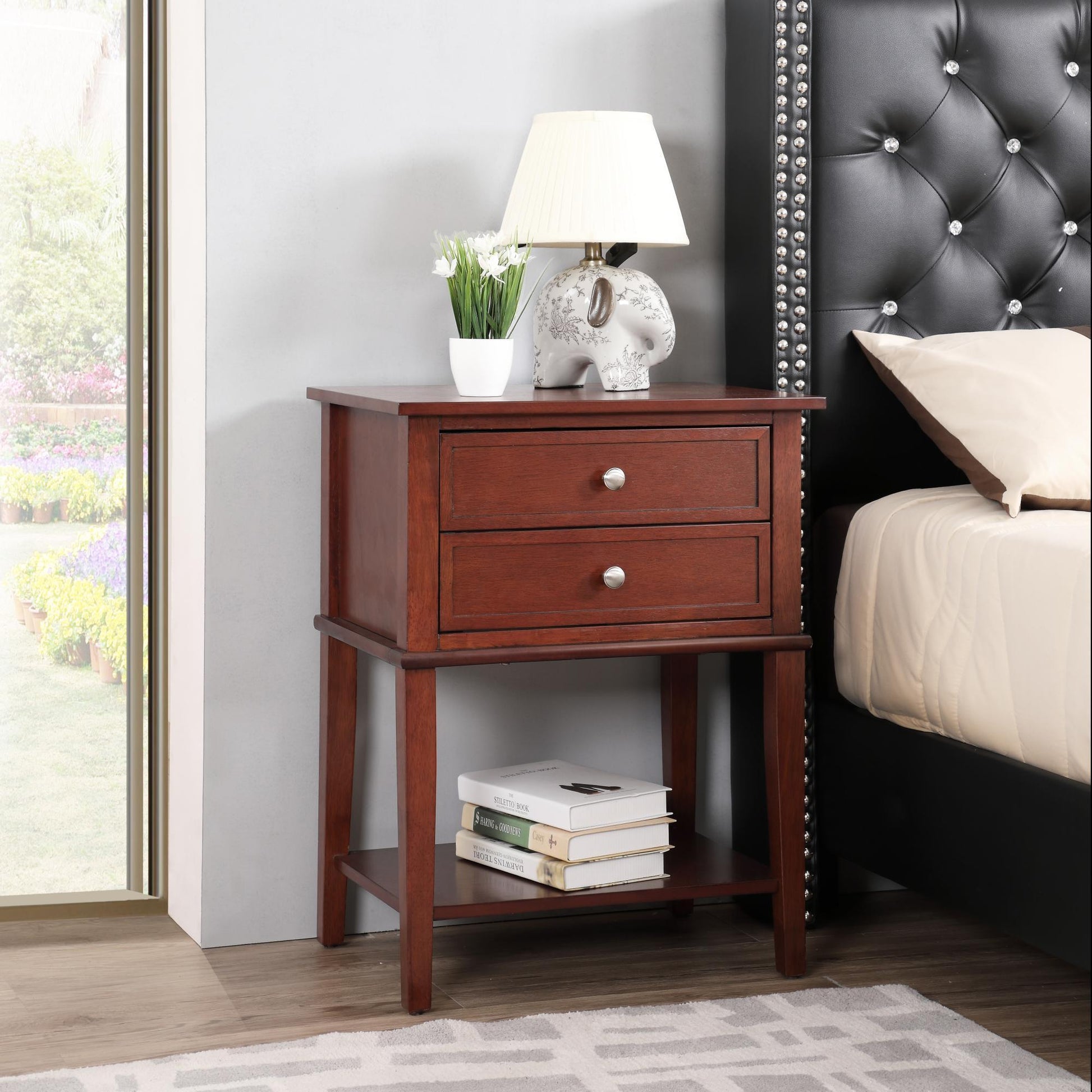 Vibrant Contemporary Nightstand - The Sleep Loft - Online Mattress Showroom NYC