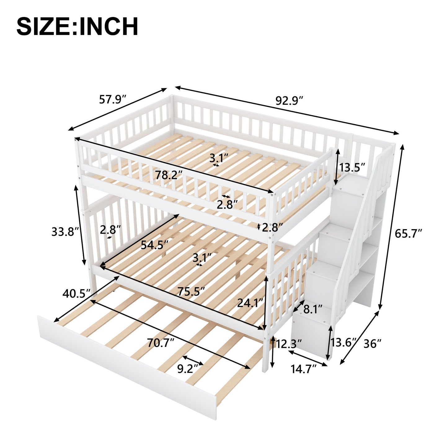 Bunk Bed With Staircase - The Sleep Loft - Online Mattress Showroom NYC