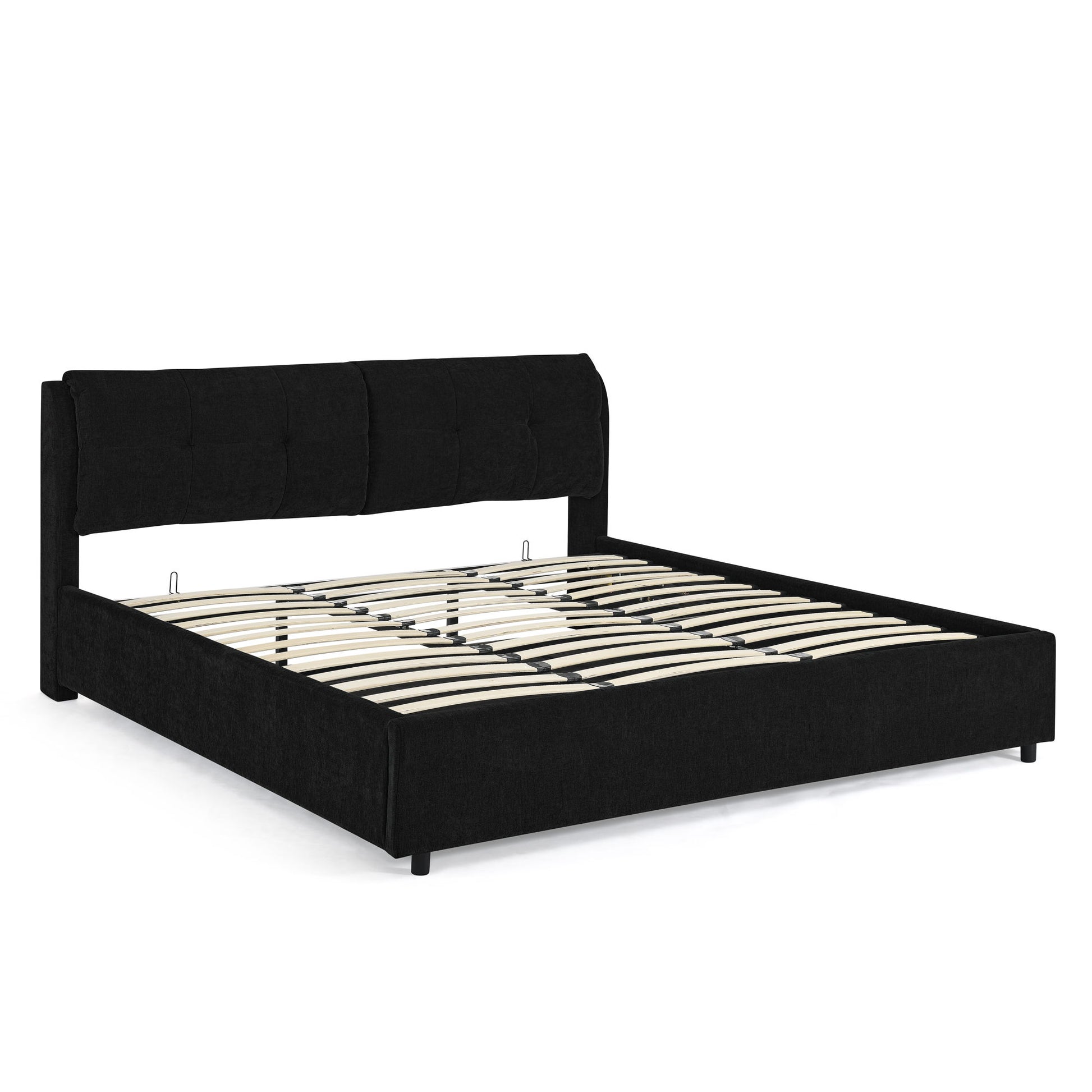 Storage Upholstered Hydraulic Platform Bed With Integrated Headboard - The Sleep Loft - Online Mattress Showroom NYC
