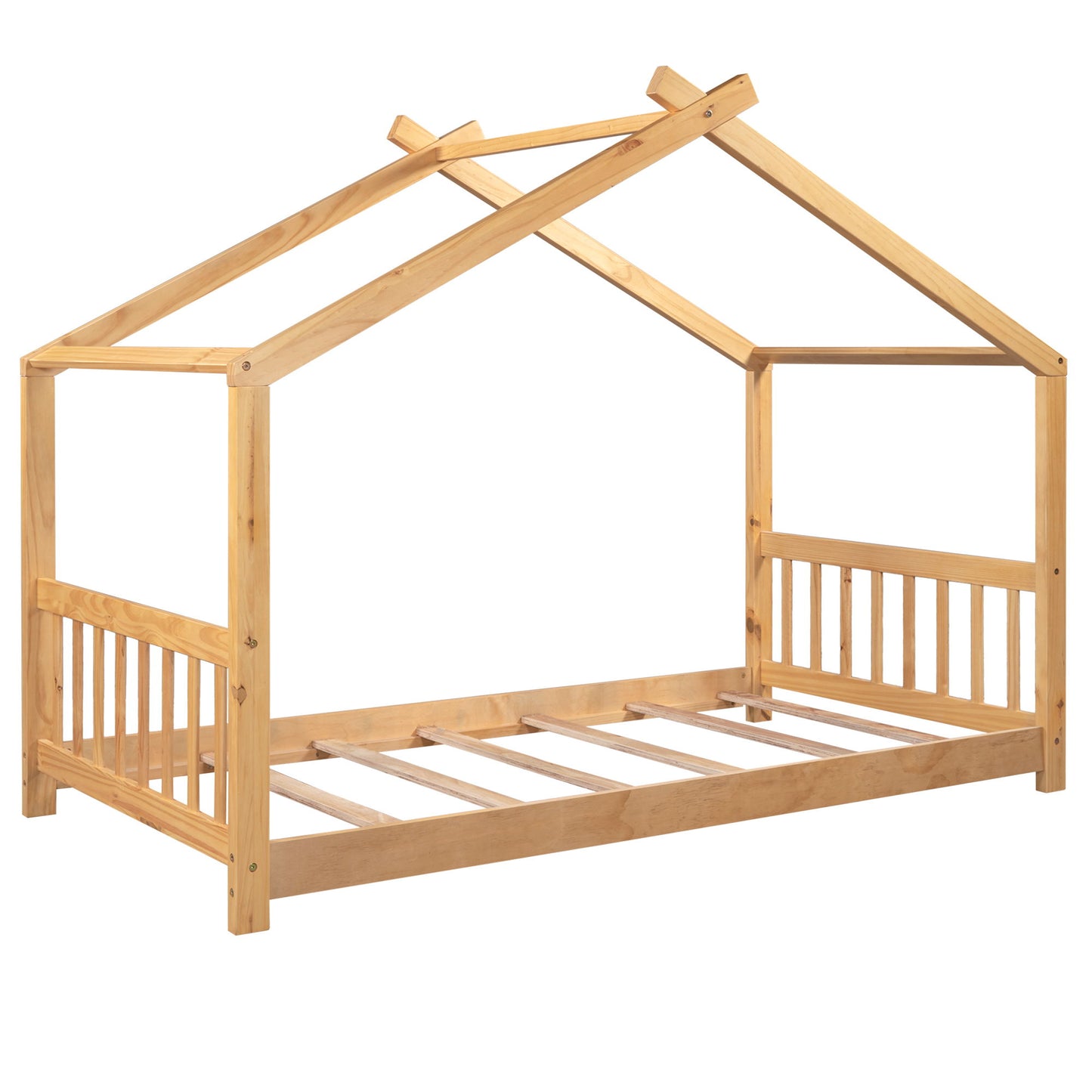 House Platform Bed With Headboard And Footboard, Roof Design - The Sleep Loft - Online Mattress Showroom NYC