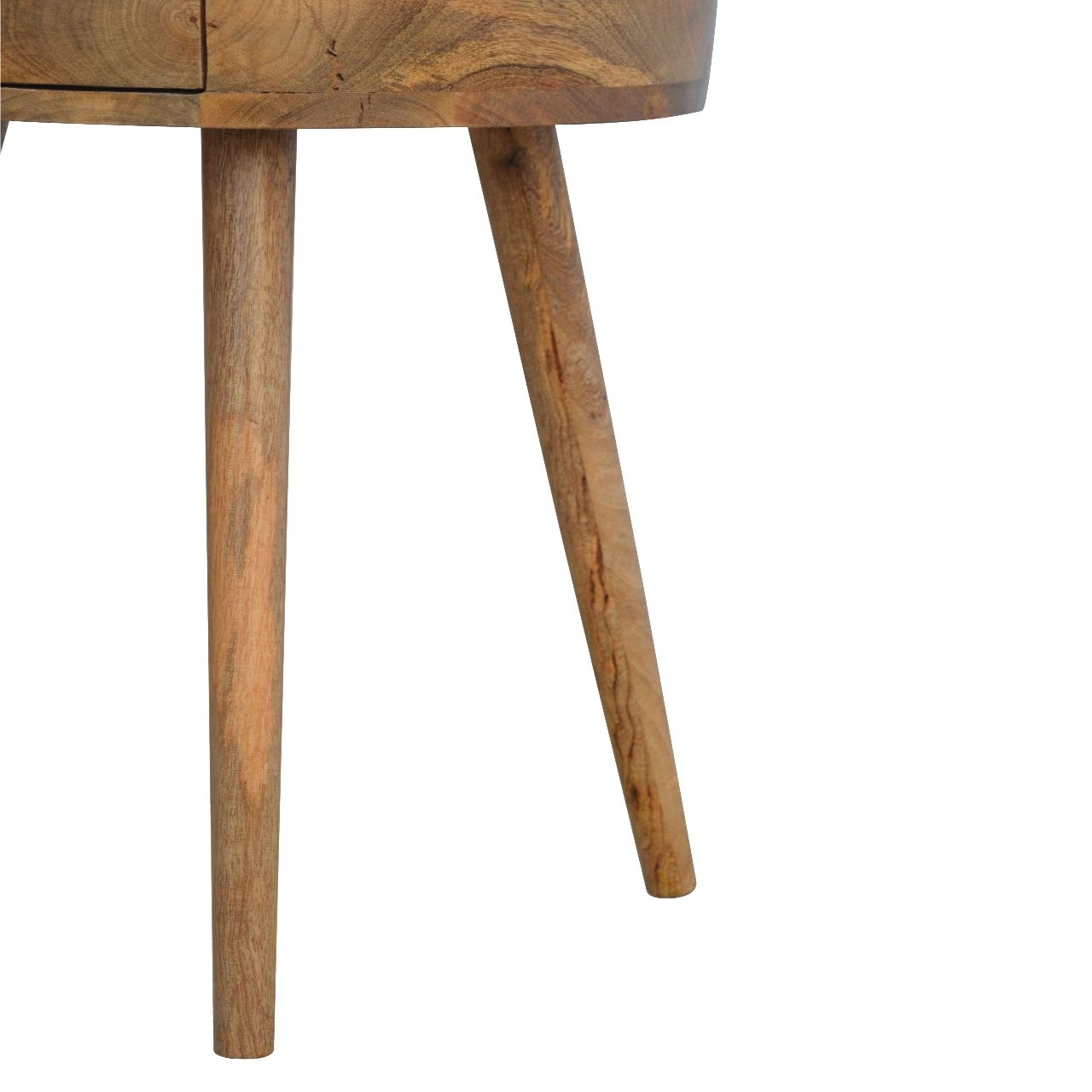 Nordic Chestnut Circular Nightstand - The Sleep Loft - Online Mattress Showroom NYC