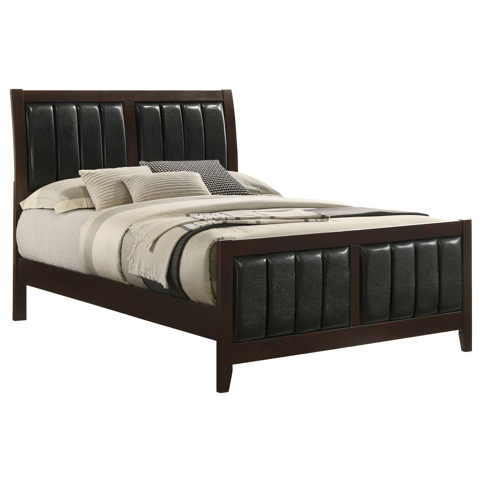 Full Panel Bed With Tufted Headboard Frame - Brown - The Sleep Loft - Online Mattress Showroom NYC