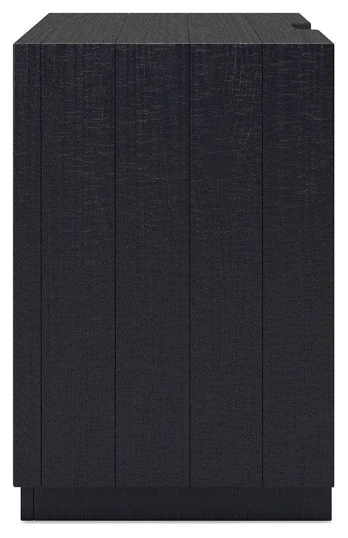 Londer - Two Drawer Night Stand - Black - The Sleep Loft - Online Mattress Showroom NYC