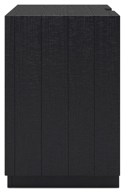 Londer - Two Drawer Night Stand - Black - The Sleep Loft - Online Mattress Showroom NYC