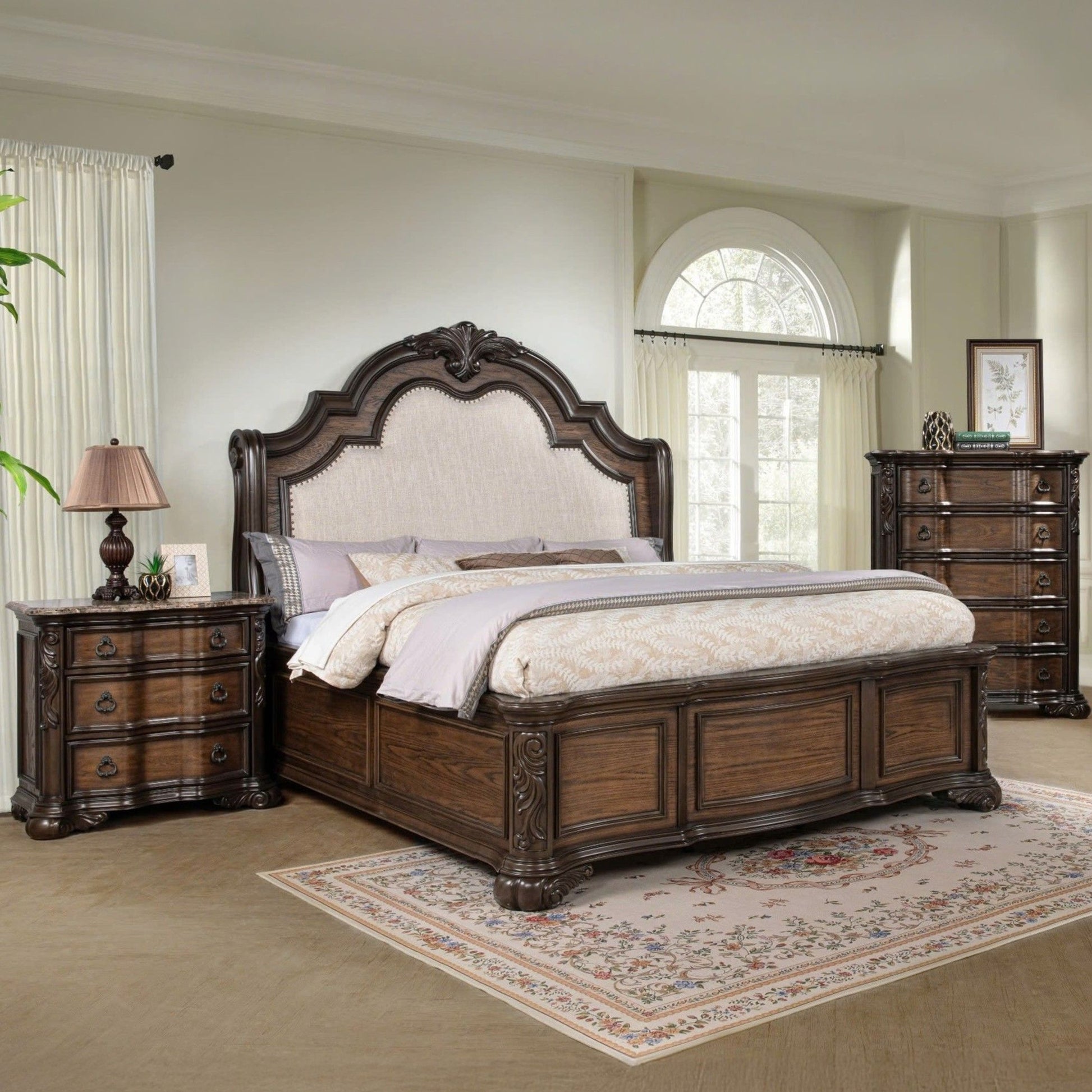 Nightstand, 3 Drawers - Brown / Coffee - The Sleep Loft - Online Mattress Showroom NYC