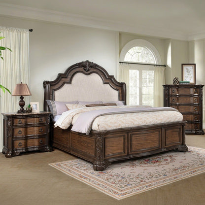 Nightstand, 3 Drawers - Brown / Coffee - The Sleep Loft - Online Mattress Showroom NYC