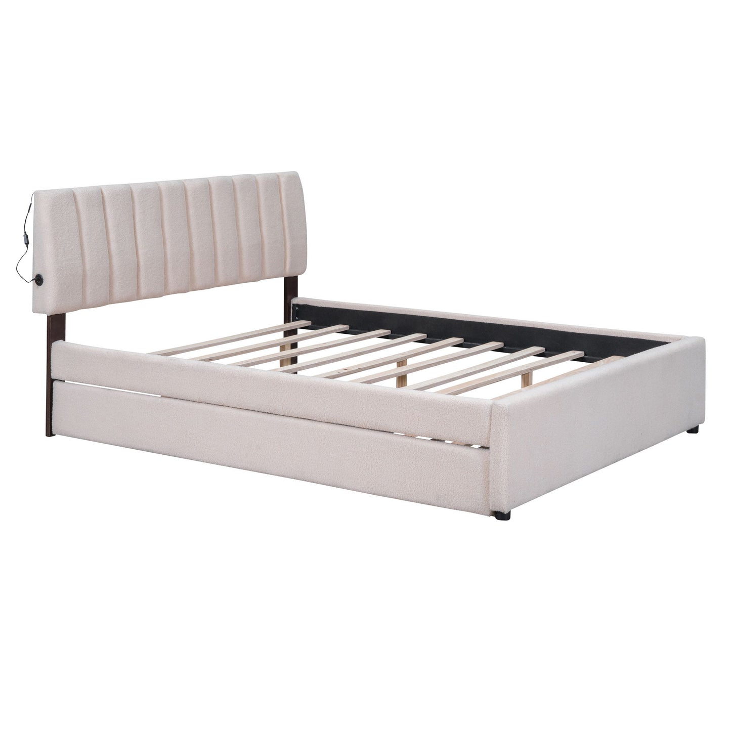 Upholstered Platform Bed With Trundle - The Sleep Loft - Online Mattress Showroom NYC