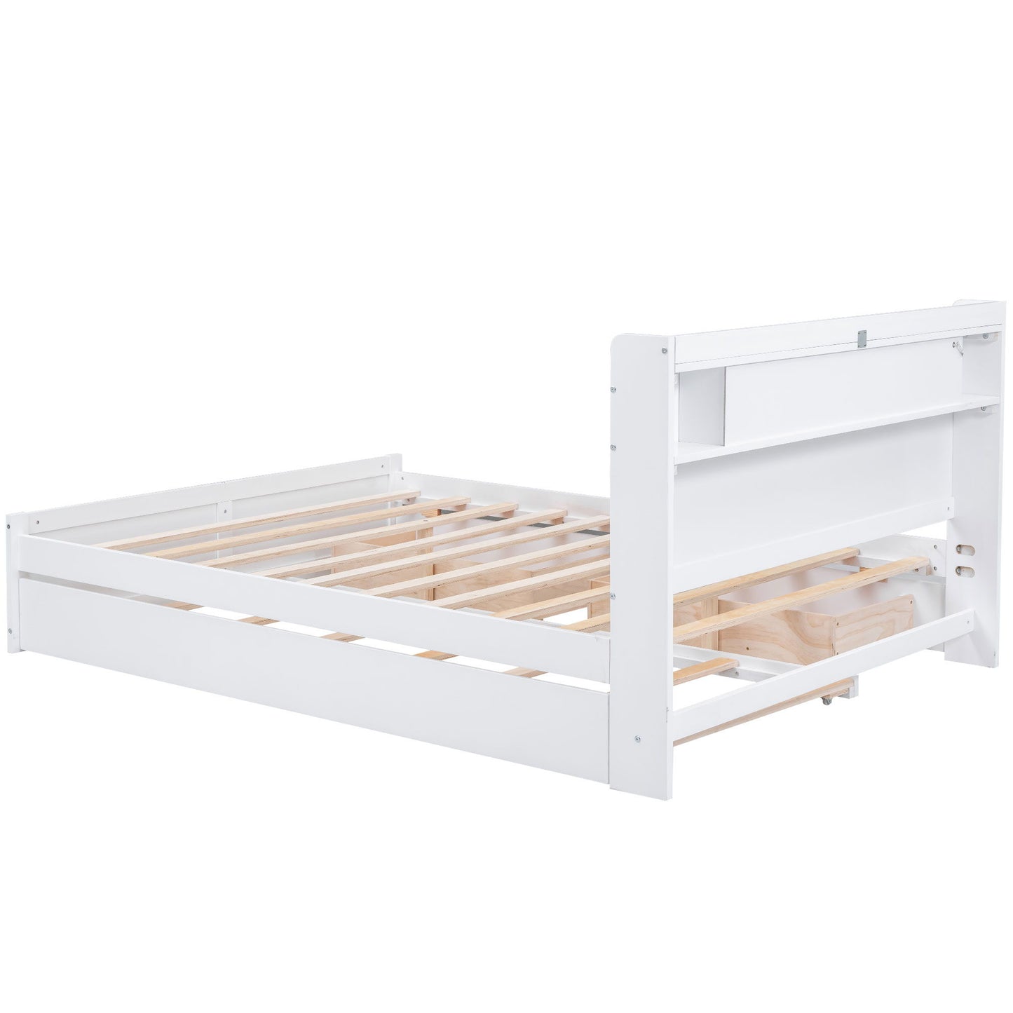 Storage Platform Bed With LED Lights, 2 Drawers And Trundle - The Sleep Loft - Online Mattress Showroom NYC