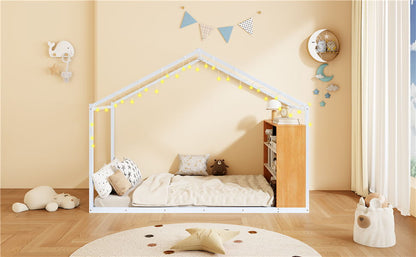 Bed House Frame With Shelves And Lights - The Sleep Loft - Online Mattress Showroom NYC