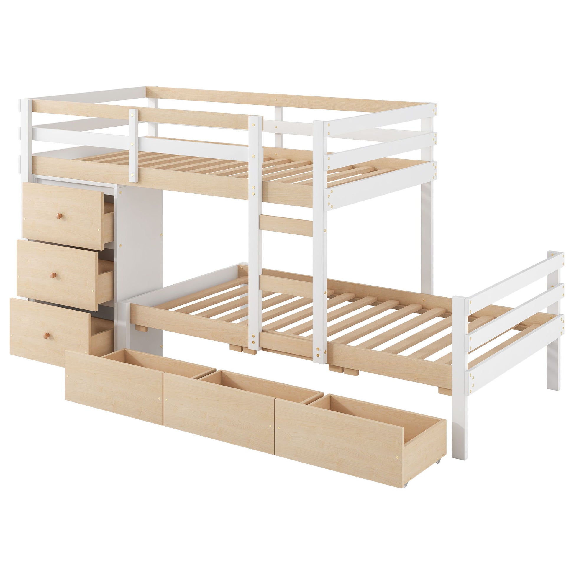 Loft Bunk Bed With Drawers And Ladder - The Sleep Loft - Online Mattress Showroom NYC