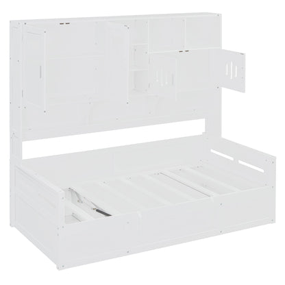 Daybed With All-In-One Cabinet And Shelf - The Sleep Loft - Online Mattress Showroom NYC