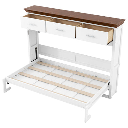 Twin Size Murphy Bed With 3 Drawers - White - The Sleep Loft - Online Mattress Showroom NYC