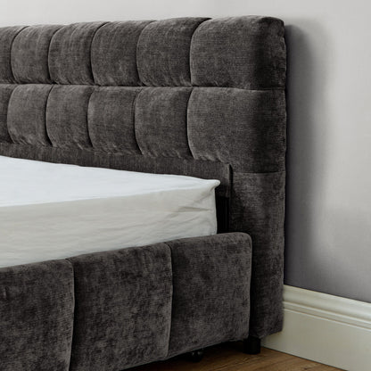 Modern Platform Bed Frame With Thick Fabric - The Sleep Loft - Online Mattress Showroom NYC