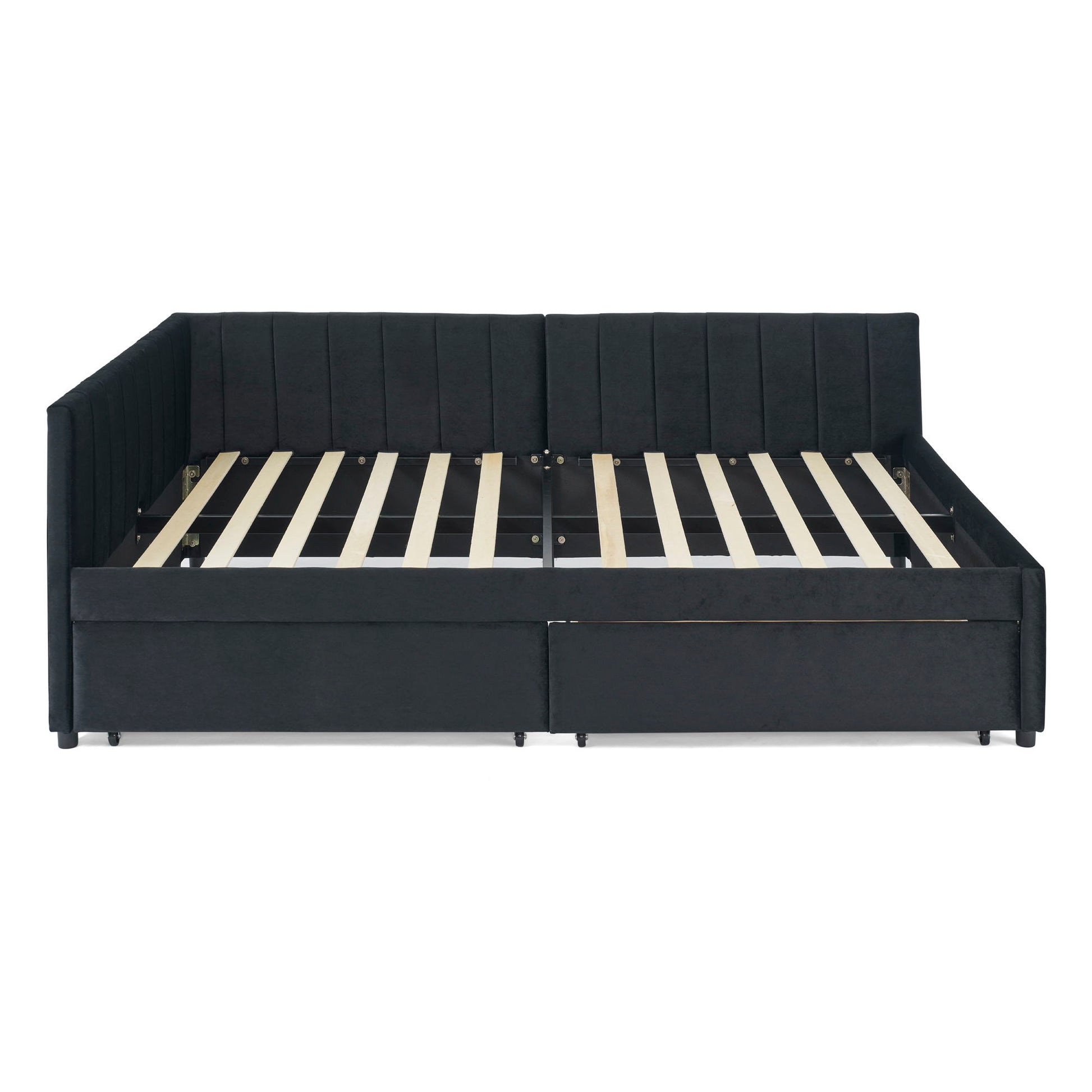 Upholstered Tufted Daybed Frame With Storage Drawers - The Sleep Loft - Online Mattress Showroom NYC