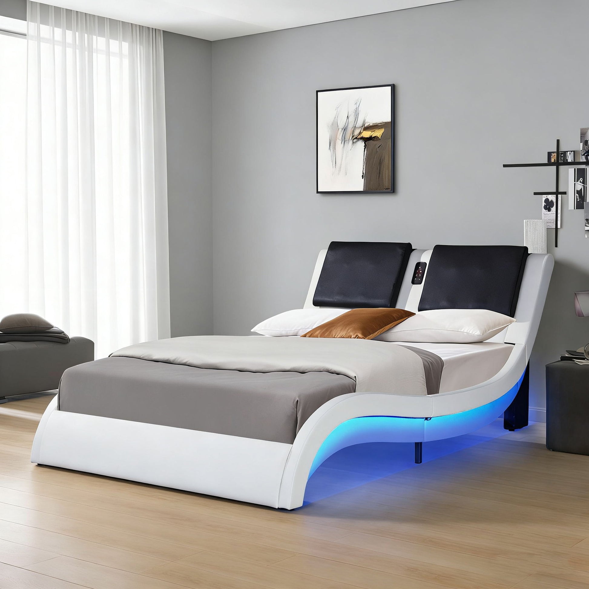 Platform Bed Frame With LED Lighting, tooth Music, Vibration Massage - The Sleep Loft - Online Mattress Showroom NYC