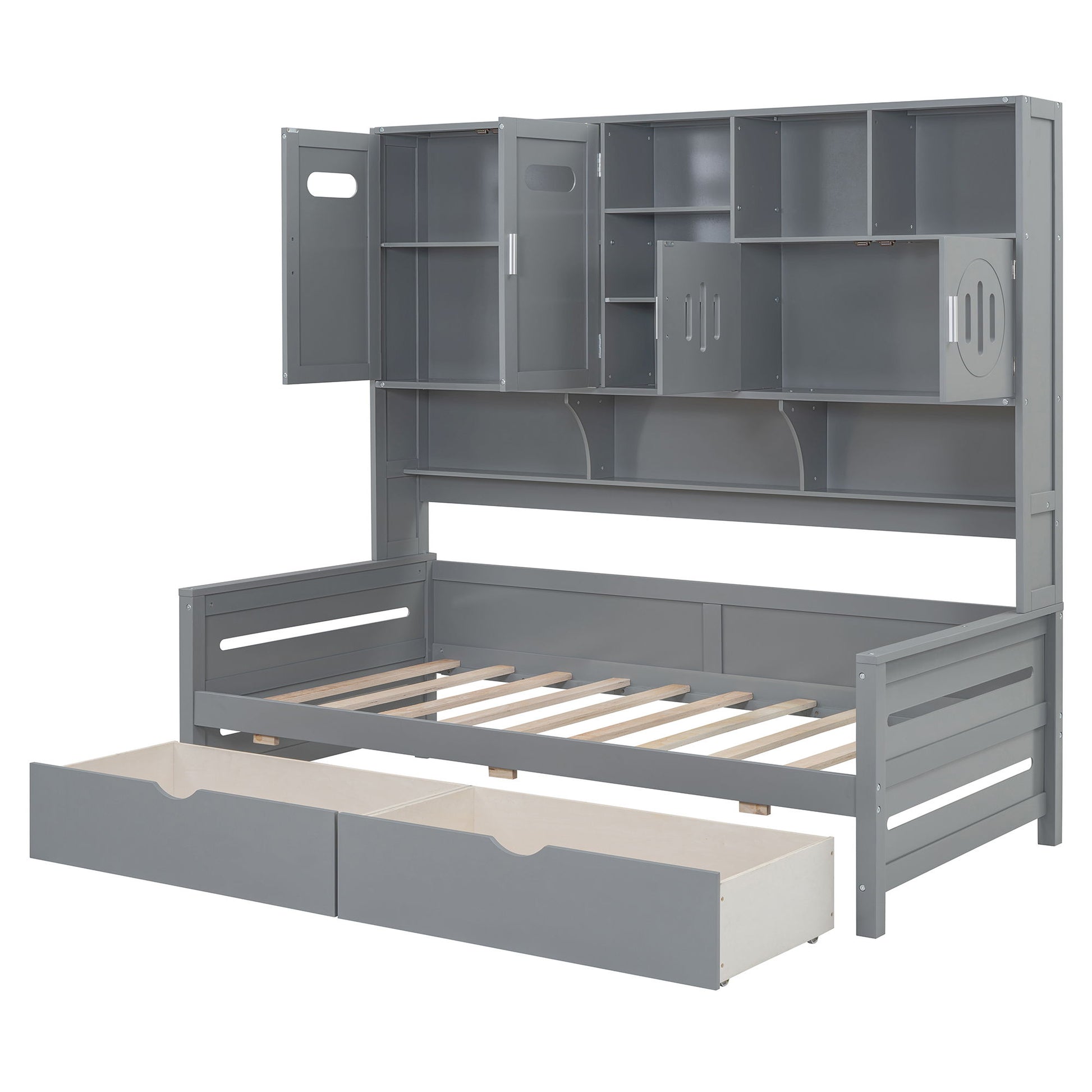 Daybed With All-In-One Cabinet And Shelf - The Sleep Loft - Online Mattress Showroom NYC