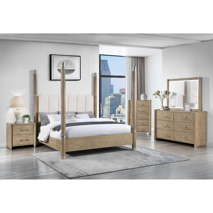 Sarai - Nightstand With Spacious Drawers And Handles - Brown - The Sleep Loft - Online Mattress Showroom NYC