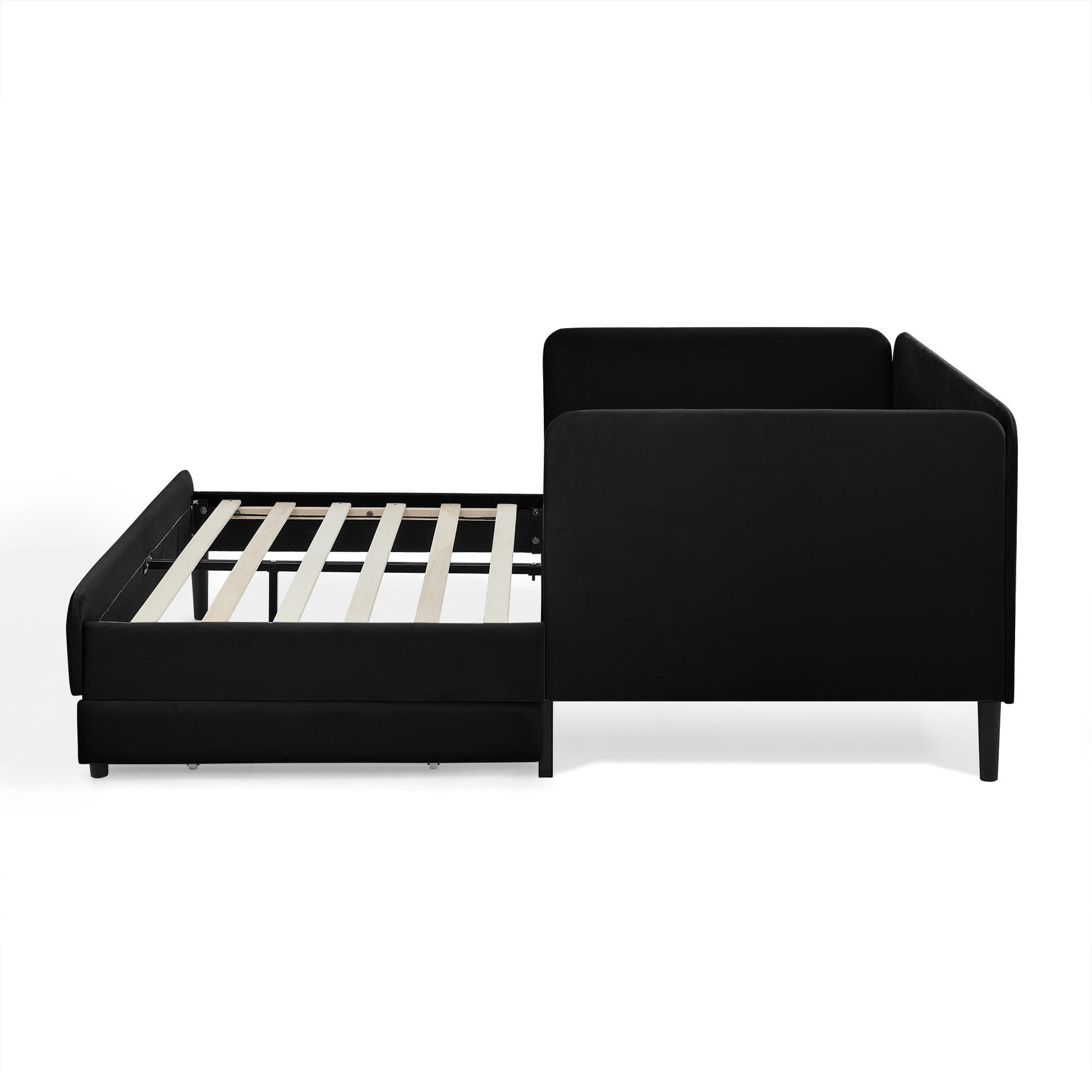 Upholstered Platform Bed Frame With 2 Storage Drawers And Adjustable Sofa Bed - The Sleep Loft - Online Mattress Showroom NYC