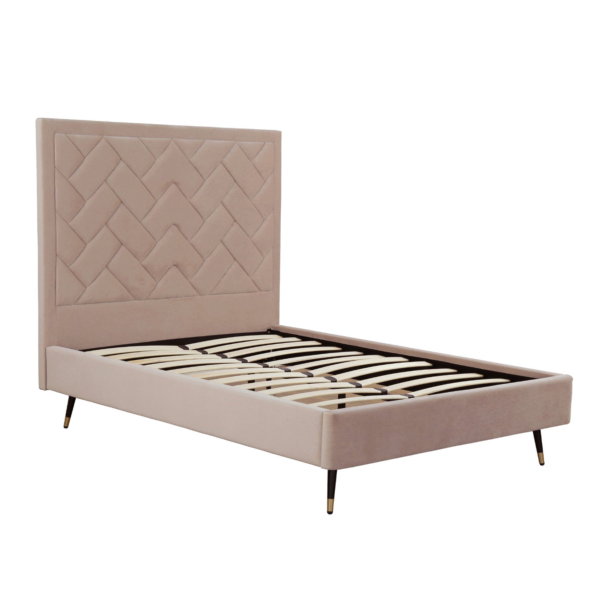 Crosby - Bed With Upholstered Headboard And Slats - The Sleep Loft - Online Mattress Showroom NYC