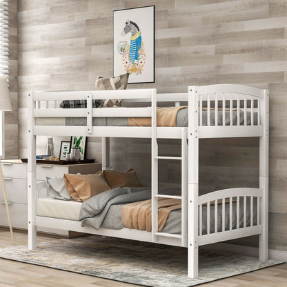 Solid Construction Bunk Bed With Ladder - The Sleep Loft - Online Mattress Showroom NYC