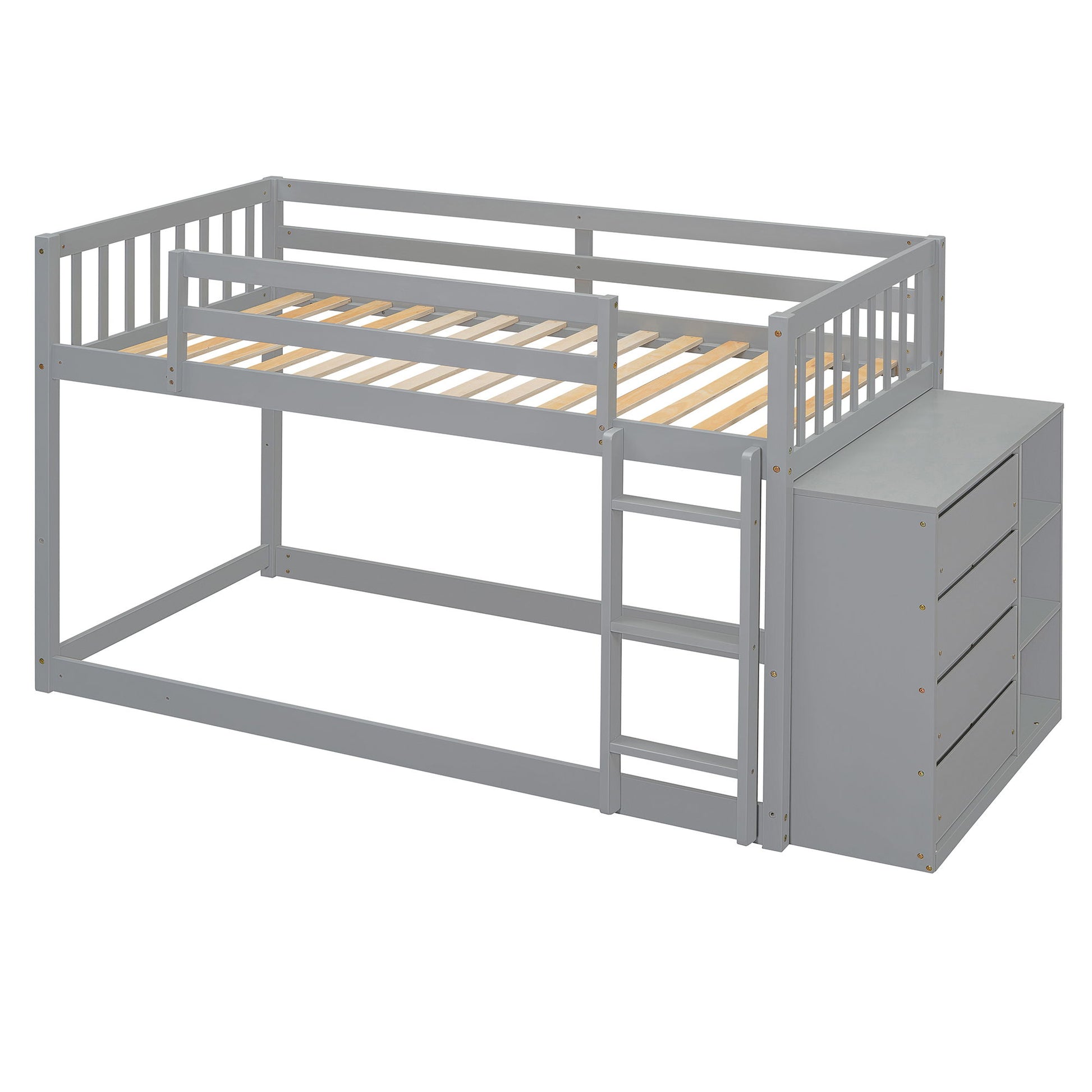 Bunk Bed With 4 Drawers And 3 Shelves - The Sleep Loft - Online Mattress Showroom NYC