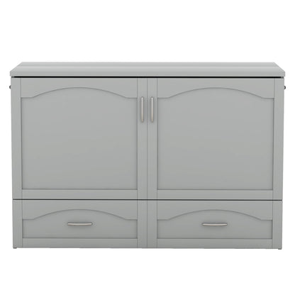 Murphy Wall Bed With Drawer And A Set Of Sockets & USB Ports, Pulley Structure Design - The Sleep Loft - Online Mattress Showroom NYC