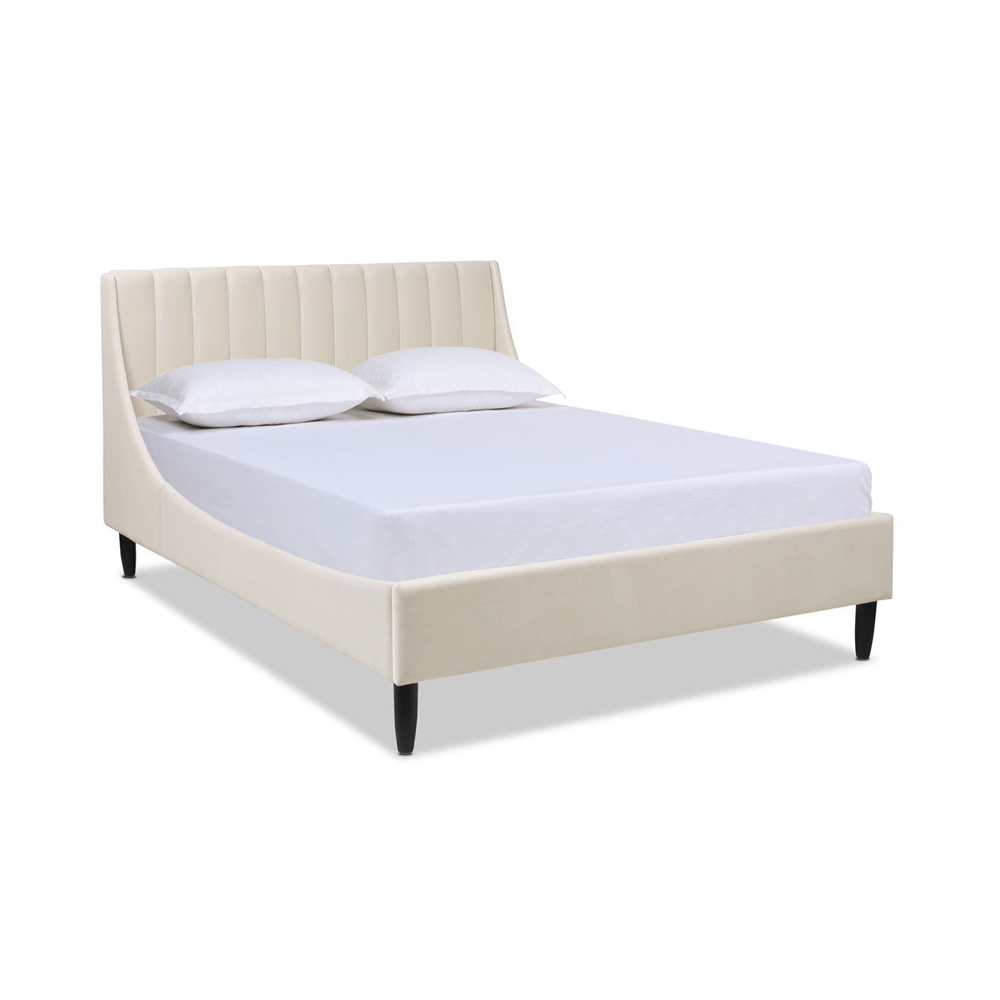 Aspen - Vertical Tufted Modern Headboard Platform Bed Set - The Sleep Loft - Online Mattress Showroom NYC