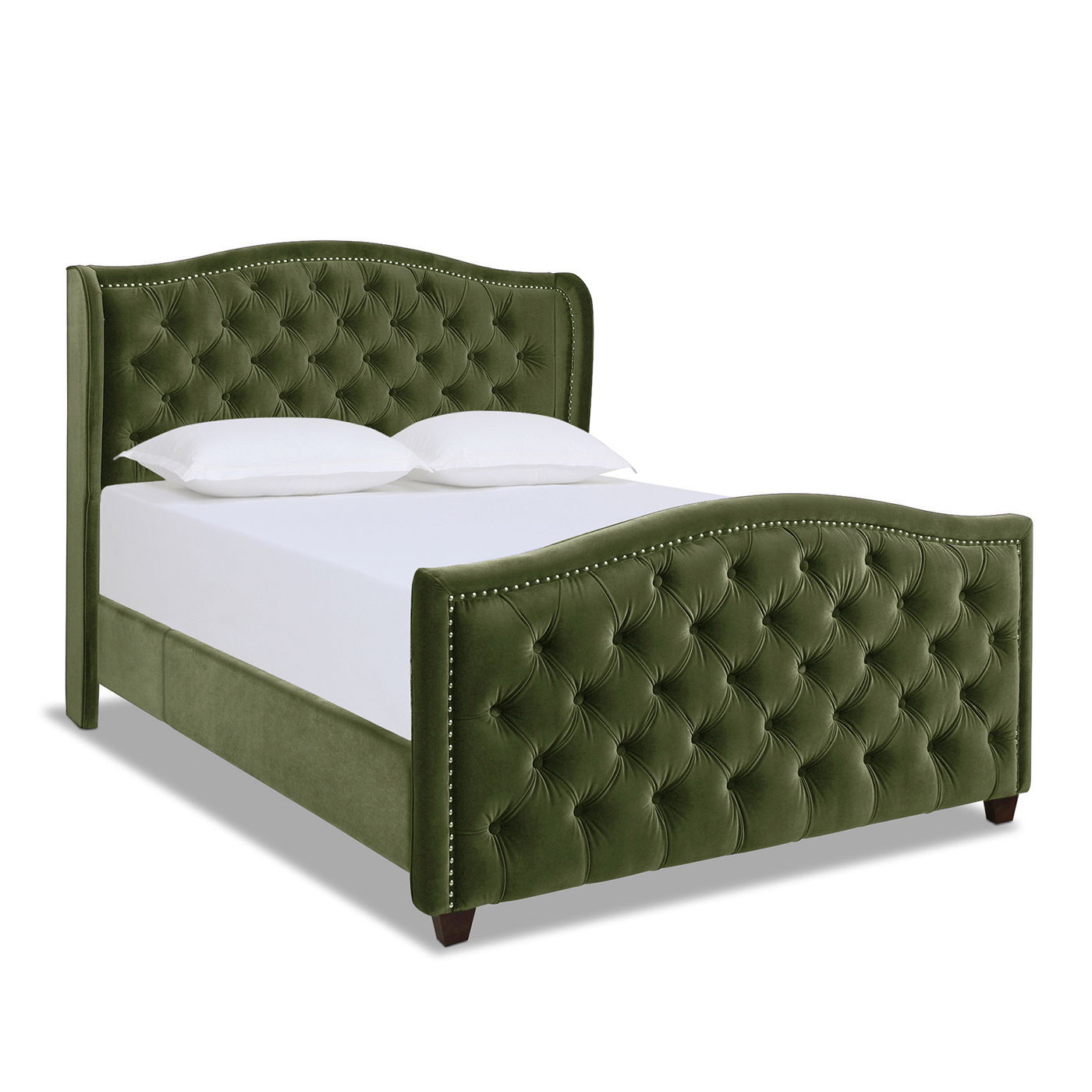 Marcella - Upholstered Shelter Headboard Bed Set - The Sleep Loft - Online Mattress Showroom NYC